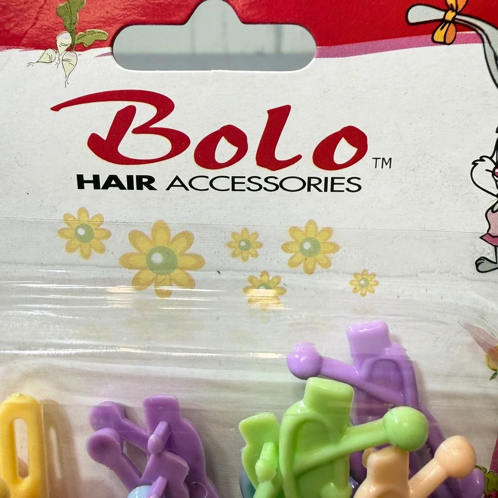 Bolo Hair Barrettes Girls OS Multi New Vintage 90s Bunny Plastic Snap Clips